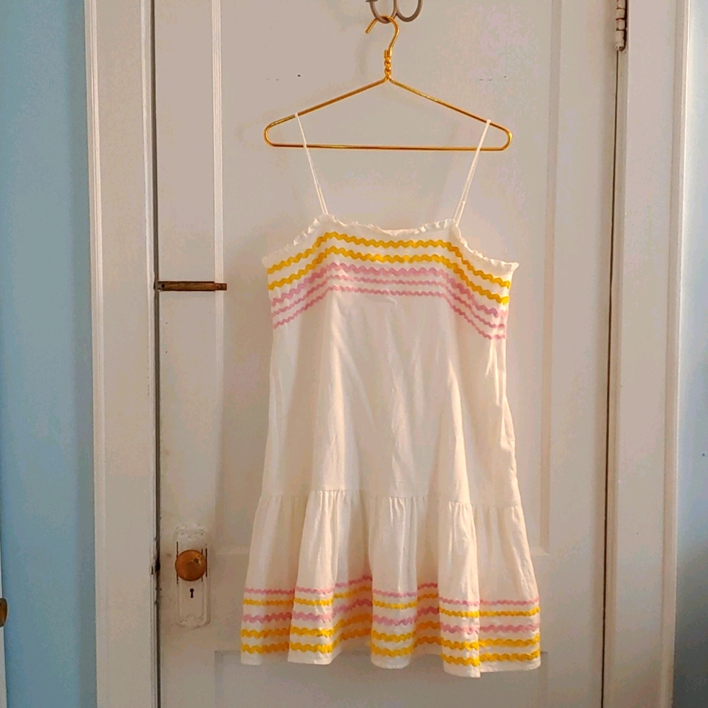 Frilly linen dress